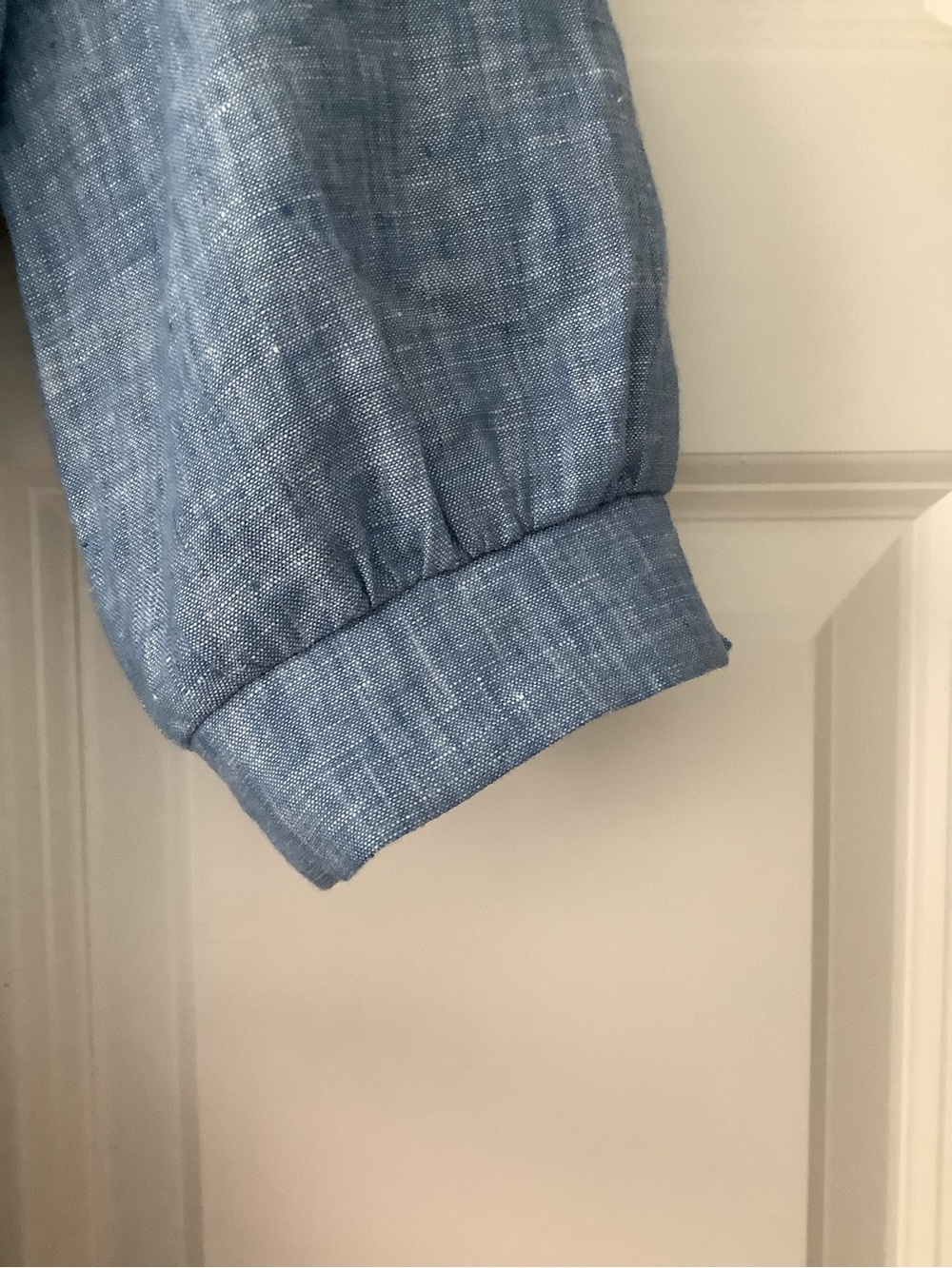 Boden Sky Blue Linen Button-Front Maxi Dress - Picture 5 of 7
